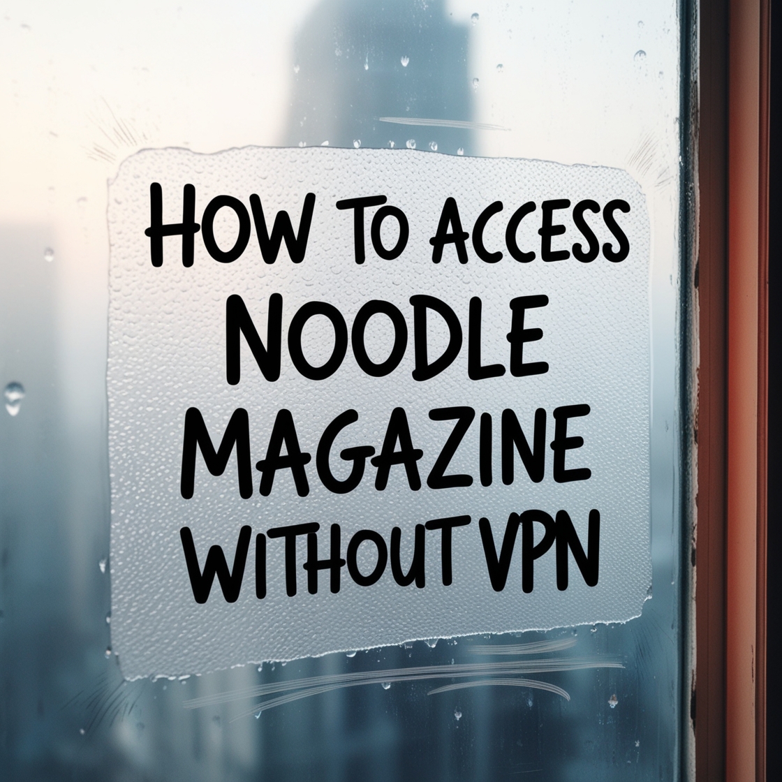 Accessing Noodle Magazine without VPN on a laptop