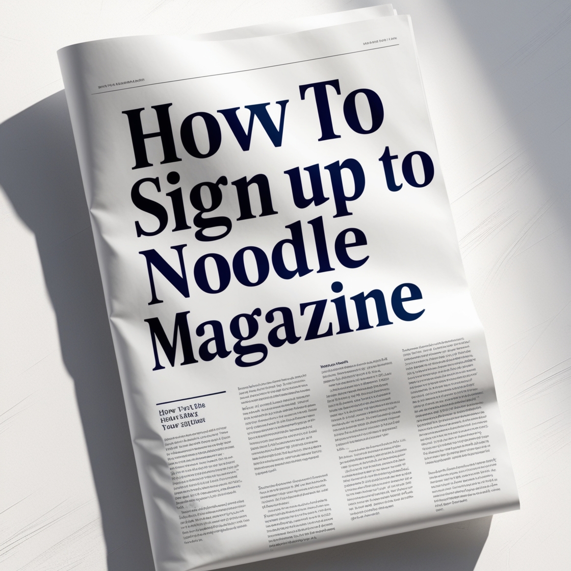 Step-by-step guide to signing up for Noodle Magazine